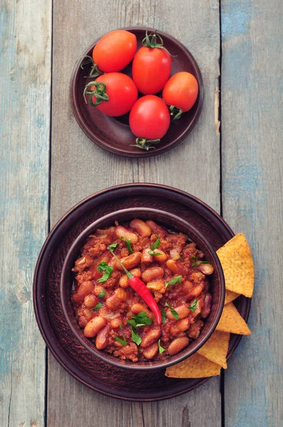 Carne con del peperoncino rosso — Foto Stock