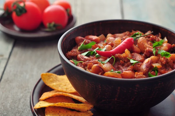 Carne con del peperoncino rosso — Foto Stock