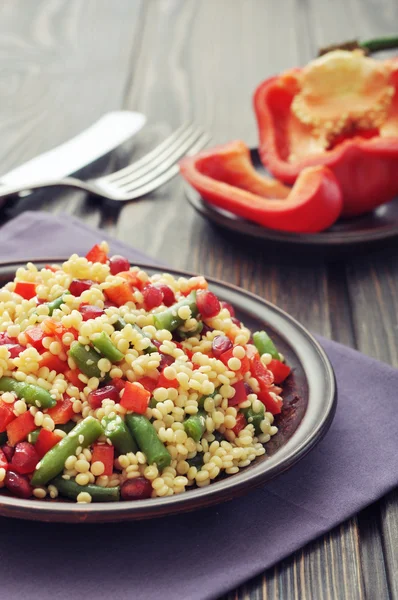 Salad with couscous and vegetables — Stock Photo, Image