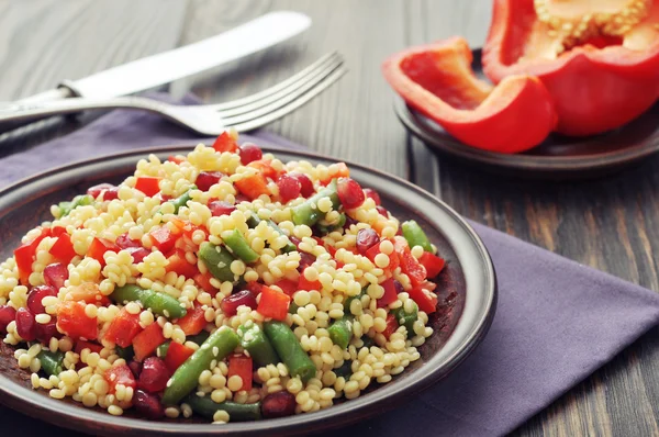 Salad with couscous and vegetables — Stock Photo, Image