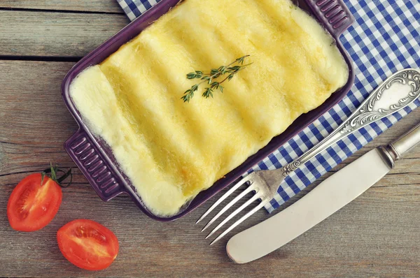 Cannelloni with ricotta and spinach — Stock Photo, Image