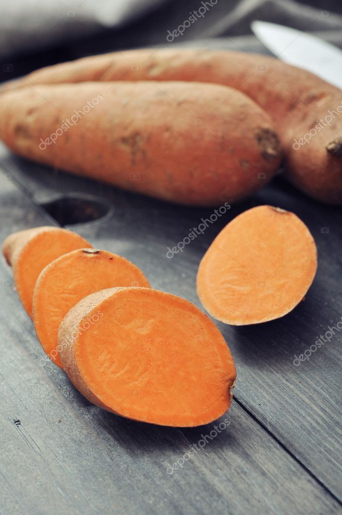 Raw sweet potatoes Stock Photo by ©tashka2000 40987771