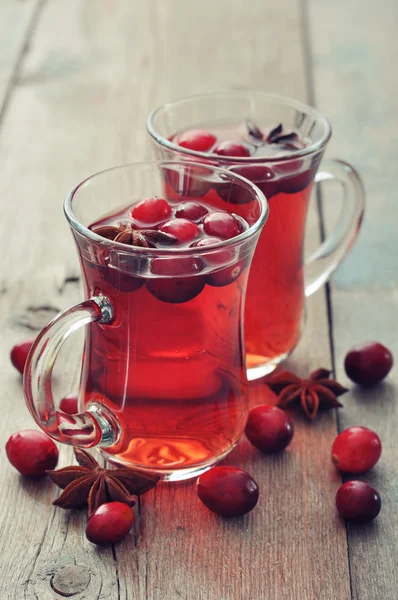 Vinho amanteigado com cranberry fresco — Fotografia de Stock