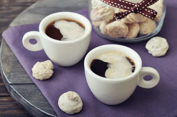 Café con biscotti fresco — Foto de Stock