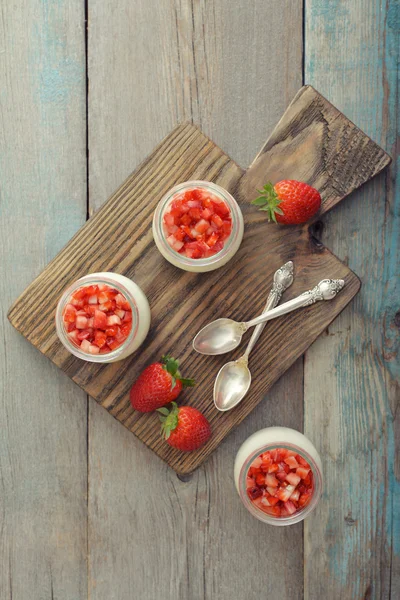 Dessert pannacotta — Stockfoto