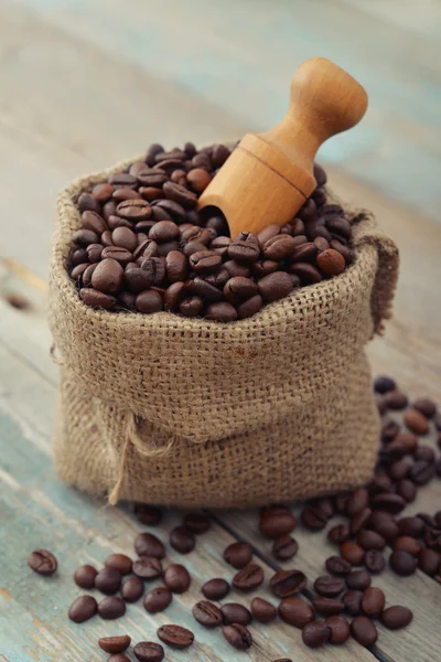 Sack Kaffeebohnen — Stockfoto