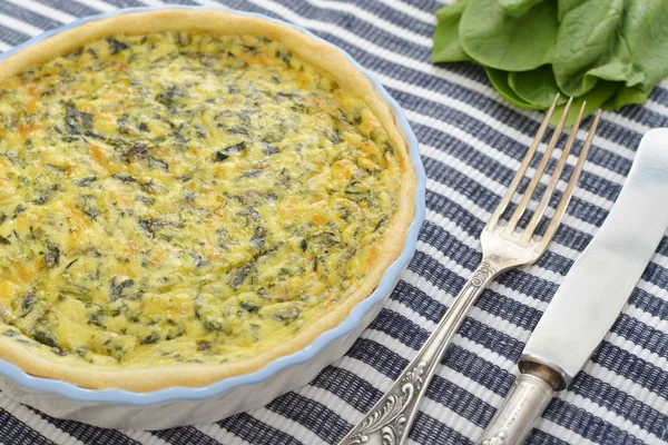 Traditionele Franse quiche taart — Stockfoto