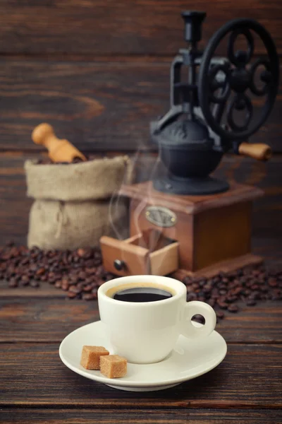 Xícara de café expresso quente — Fotografia de Stock