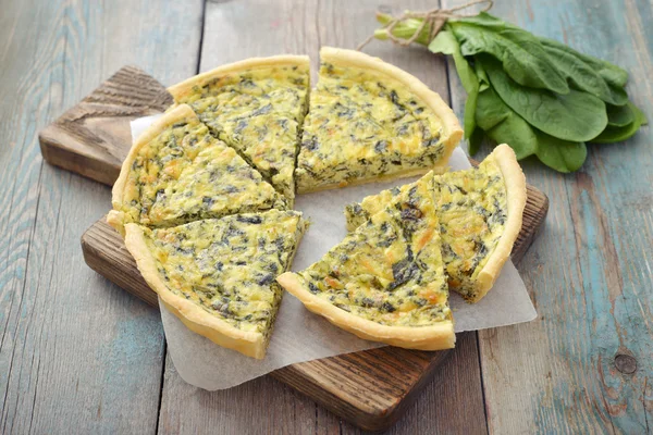 Tarte de quiche francês — Fotografia de Stock