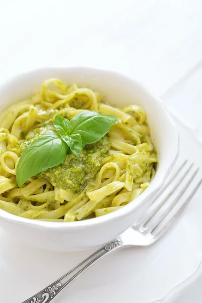 Pasta with pesto — Stock Photo, Image