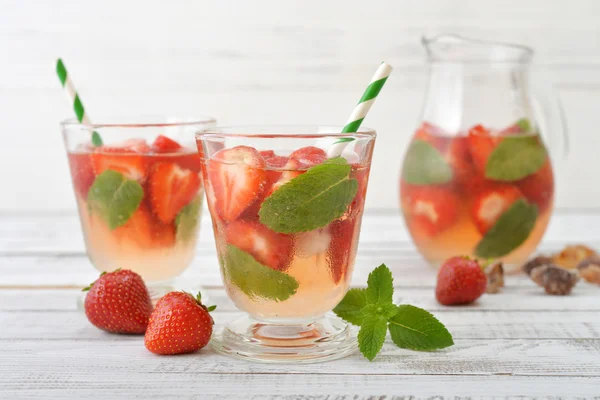 Jordgubbe Mojito — Stockfoto