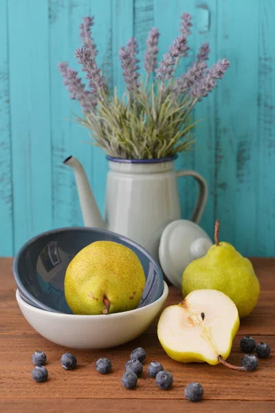 Lavendel, bosbes en peer — Stockfoto