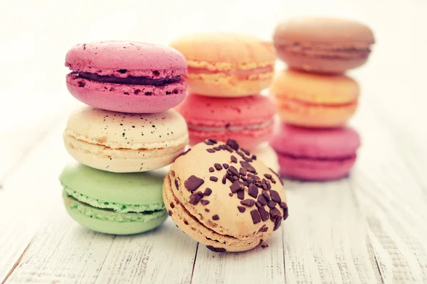 Different kinds of macaroons — Stock Photo, Image