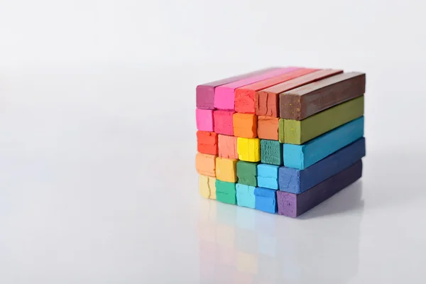 Multicolored artist's pastels — Stock Photo, Image