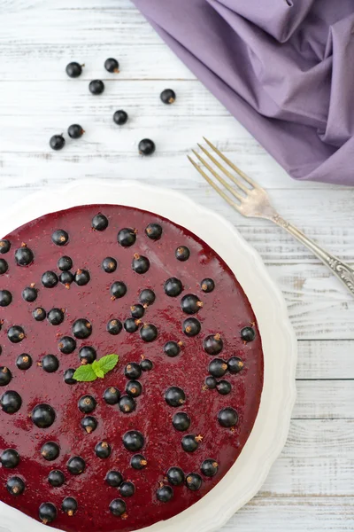 Gâteau au fromage au cassis — Photo