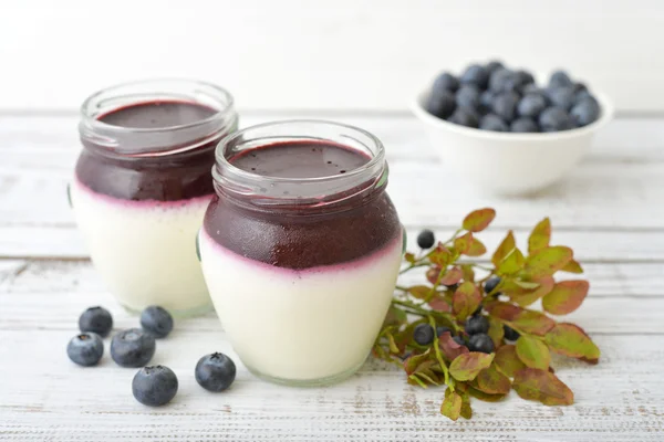 Postres panna cotta —  Fotos de Stock