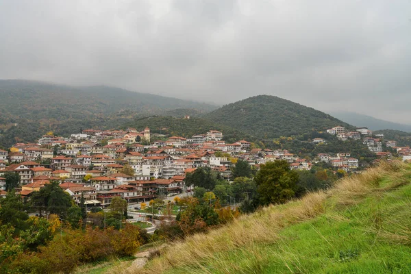 Vista Sobre Pieria Castelo Platamon Grécia — Fotografia de Stock