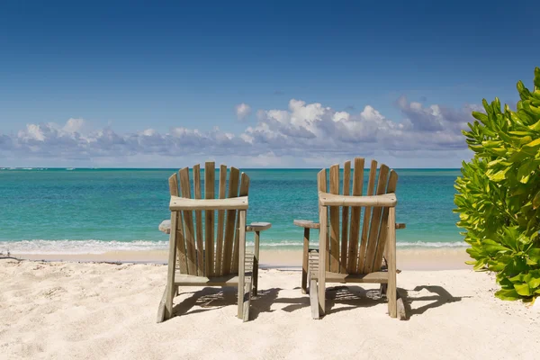 Colorful chairs on beach — Stock Photo © shalamov #5848145