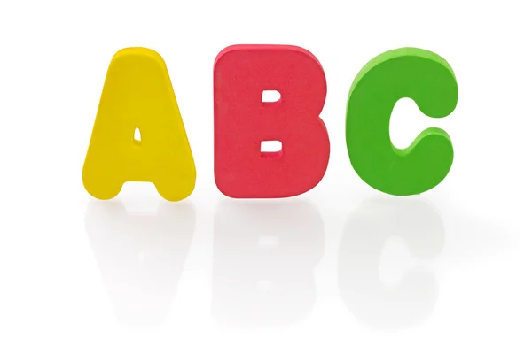 ABC sponge letter on white background — Stock Photo, Image