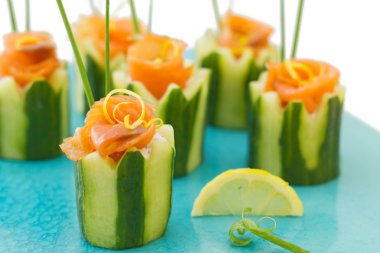 somon ve salatalık meze