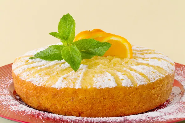 Home made whole testy orange cake — Stock Photo, Image