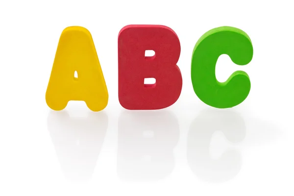 Lettres ABC sur fond blanc — Photo