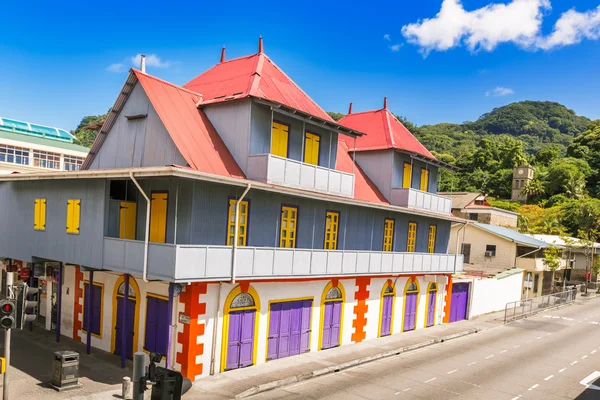 Colorfull Krisztián import építési, egy ikon a Seychelle-szigetek örökség — Stock Fotó