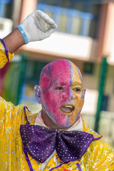 VICTORIA, SEYCHELLES - April 26, 2014: Clown from Mauritius is — Stock Photo, Image