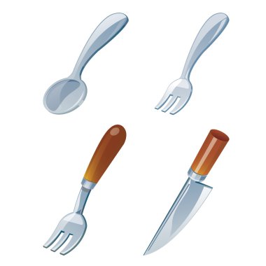 Fork spoon knife vector clipart