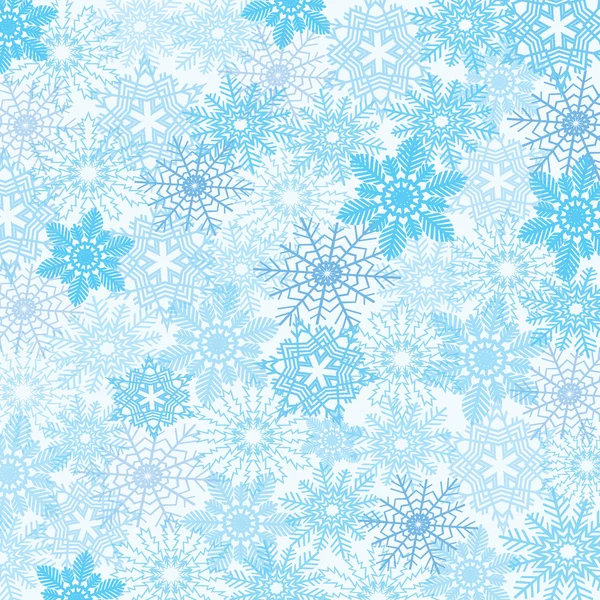 Copos de nieve sin costura patrón vectorial — Vector de stock