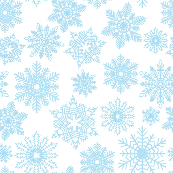 Modèle vectoriel de flocons de neige sans couture — Image vectorielle