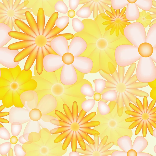 Flores sin costura vector patrón abstracto — Vector de stock