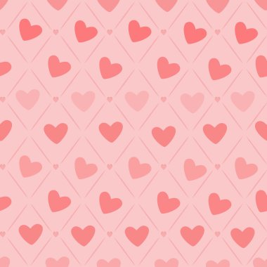 Gül Sevgililer günü kalp vektör desen