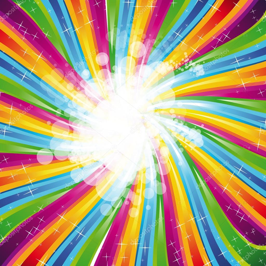 Rainbow vortex vector background