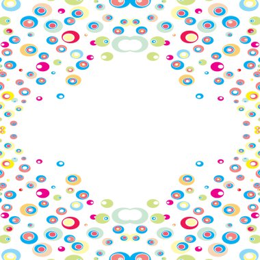 Renkli Daireler üzerinden vektör arka plan