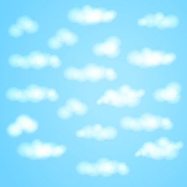 Mavi Gökyüzü bulutlu bir arka plan tasarlamak vektör
