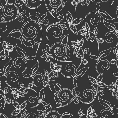 Dikişsiz çiçek desen vektör arka plan soyut. gerekirse renkleri kolayca değiştirmek mümkündür.