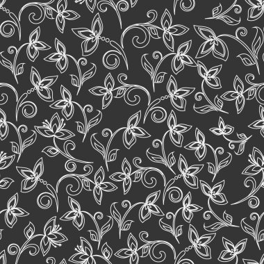 Dikişsiz çiçek desen vektör arka plan soyut. gerekirse renkleri kolayca değiştirmek mümkündür.