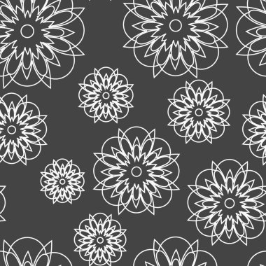 Dikişsiz çiçek desen vektör arka plan soyut. gerekirse renkleri kolayca değiştirmek mümkündür.