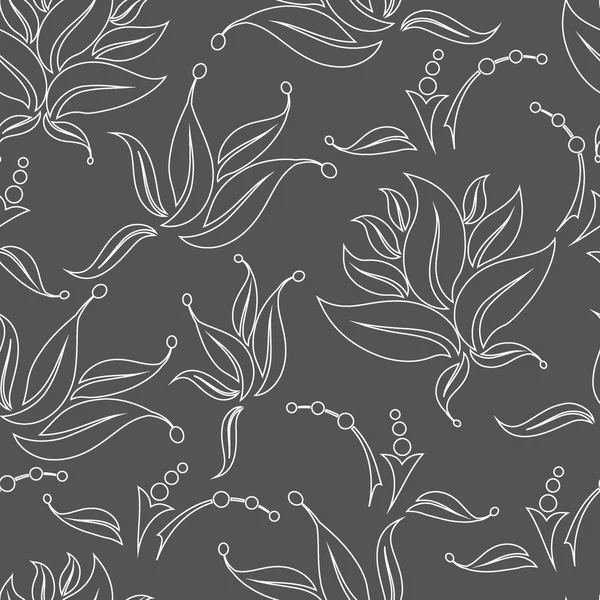 Naadloze bloemen abstract patroon vector achtergrond. indien nodig is het mogelijk om eenvoudig kleuren wijzigen. — Stockvector