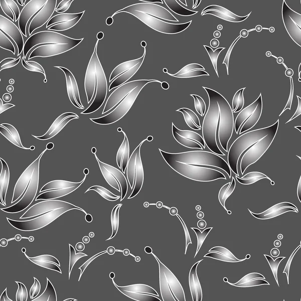 Seamless flowers abstract pattern vector background. if necessary it is possible to change colors easily. — Stock Vector