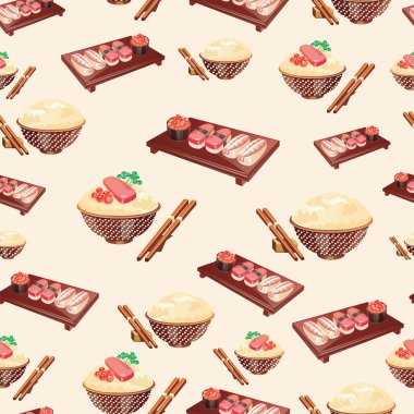 kusursuz Japon yemekleri tasarlamak vektör