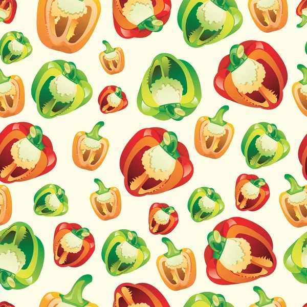 Seamless vegetables pattern vector — Stock Vector