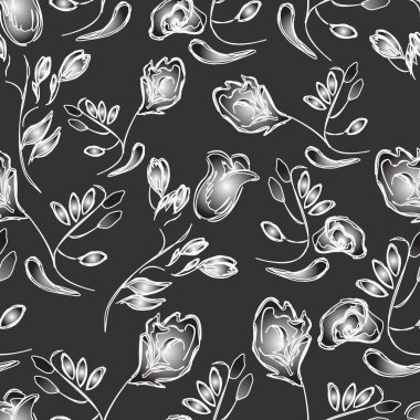 Dikişsiz çiçek desen vektör soyut. gerekirse renkleri kolayca değiştirmek mümkündür.