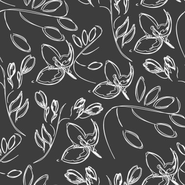 Dikişsiz çiçek desen vektör soyut. gerekirse renkleri kolayca değiştirmek mümkündür.