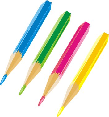 renkli kalemler vektör