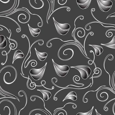 Dikişsiz çiçek desen vektör soyut. gerekirse renkleri kolayca değiştirmek mümkündür.