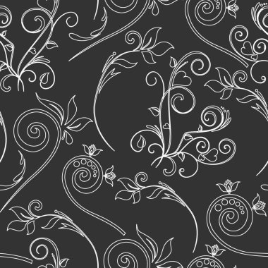 Dikişsiz çiçek desen vektör soyut. gerekirse renkleri kolayca değiştirmek mümkündür.