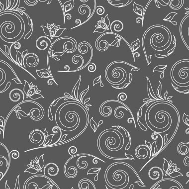 Dikişsiz çiçek desen vektör soyut. gerekirse renkleri kolayca değiştirmek mümkündür.