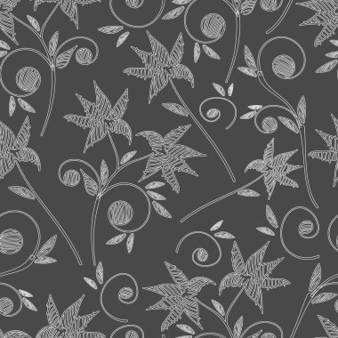 Dikişsiz çiçek desen vektör soyut. gerekirse renkleri kolayca değiştirmek mümkündür.